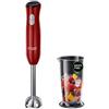 Russell Hobbs Frullatore a Immersione, 2 velocità, Gambo rimovibile, Lavastoviglie ok, Bicchiere 700 ml incluso, 500 W, 12.000 giri/min, Desire Rosso, 24690-56