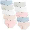 Domee Mutande Intimo Cotone Slip Ragazza Confezione da 10 Fiocco 11-13 Anni (Dimensione del Produttore L)