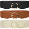WERFORU Cintura in Vita Elastica per Donna Vintage Wide Belt per vestito Cintura elastica delle donne di moda