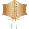 WERFORU Cintura Waspie profonda delle donne,Cintura larga con lacci corsetto elastico in vita, G-gold, 38-42W
