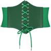 Werforu - Cintura elasticizzata a vita alta, da donna, stile guêpière, larga, con lacci