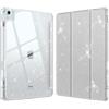 FINTIE Cover per iPad Air 13 Pollici M4/M3/M2 (2026/2025/2024) | con Portapenne - Sottile Leggero Trasparente Custodia Posteriore con Bordo in TPU Morbido, Glittering Argento
