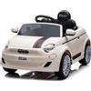 Auto Elettrica per Bambini Fiat 500e 12V-Beige