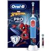 Oral-B Pro Kids Spiderman Spazzolino Elettrico Bambini + 1 Testina