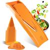 Börner V1 Basic Set Affettaverdure V-Slicer Affettaverdure Grattugia per carote Grattugia da cucina Grattugia per verdure Grattugia per cetrioli, Colore:Arancione