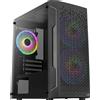 AEROCOOL ADVANCED TECHNOLOGIES AeroCool Trinity Mini-G-BK-V2 - MT - micro ATX - pannello laterale con finestra (vetro temperato)