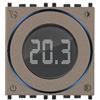 VIMAR 02973 Termostato Smart a rotella, Bluetooth, alimentazione 100-240 V, ON/OFF e PID, retroilluminazione a LED, 2 moduli. Compatibile con Eikon, Arké, Plana, Grigio