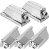 Generico 5Pezzi Drum Ear in Metallo Argento per Rullante Jazz | Ricambio 5,7x2,5x2,15cm, Uso su Batteria Acustica, Supporto per Manutenzione e Sostituzione