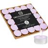 DECO EXPRESS Candele Tealight - 24, 25, 50, 100, 200 Pezzi, Candele Lunga Durata 4/8/10 Ore Vari Colori (Fioritura di Ciliegio 25/4 ore)