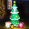 BAKAJI Gonfiabile Albero di Natale Regali 210cm Luci LED Decorazioni Natalizie Esterno