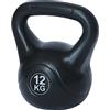 BAKAJI Kettlebell 12Kg in PVC con Cemento Manico Antiscivolo Peso per Fitness Palestra