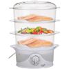 ADLER Vaporiera 3 Livelli Contenitori Pentola Cottura Vapore Elettrica 9lt 800W Adler