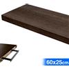 BAKAJI Mensola Parete Rettangolare Scaffale 60x25x4cm Libreria Legno MDF Wenghe