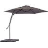 BAKAJI Ombrellone da Giardino Antracite Decentrato 3x3 Mt Base a Croce Sistema Air Vent