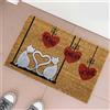BAKAJI Tappeto Zerbino Fibra di Cocco Love Cats Con Figura Rilievo in Gomma 60x40cm