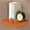 BAKAJI Mensola Parete Quadrata Scaffale 25x25x4cm Libreria Legno MDF Arancione Moderna