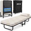 BAKAJI Letto Singolo Pieghevole Cuscino Copertura Brandina Materasso H10cm 80x40x190cm
