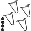 BAKAJI 4x Gambe Piedi Tavolo Piedini Mobili Divano 10cm Metallo Design Moderno Grigio