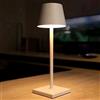 BAKAJI Lampada Touch da Tavolo Bianca Ricaricabile USB con Luce Dimmerabile 10.5x26.5cm