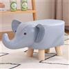 STAKMANN Poggiapiedi Sgabello Basso Forma Elefante Animale Pouf per Bambini Colore Blu