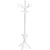 BAKAJI Attaccapanni Appendiabiti a Piantana in Legno 12 Ganci Colore Bianco 51x51x184cm
