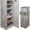 BAKAJI Scarpiera Mobiletto Multiuso in Legno Cemento Mobile Porta Scarpe 30x35x100 cm