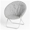 BAKAJI Sedia Pieghevole Moon Regista Poltrona Relax Ergonomica Sabbia Salvaspazio 60x78