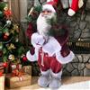 BAKAJI Babbo Natale Elegante 40cm in Plastica Vestiti in Tessuto Decorazione Natalizia