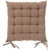 BAKAJI Cuscino Sedia in Tessuto Trapuntato Imbottito 40x40cm con Laccetti Colore Beige
