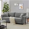Shally Dogan Divano 3 Posti con Rivestimento Tessuto Grigio Chiaro Premium Sofa 212x75x87 cm