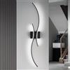 Comely Applique da Parete Interno LED, Lampada da Parete Nero 27W 6500K | 80CM Creative Linee Lampade a Muro per Camera da Letto Soggiorno Corridoio Scale