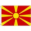 Petite Pine 2 × 3 FT Macedonia Bandiera, Medio 60 × 90 CM 150D Macedone Outdoor Banner, Decorazione Giardino Con Ottone Gromment