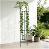 OMGGYER Traliccio semiarco per rose, in acciaio, montaggio a parete, supporto per piante, per rose rampicanti e supporto per piante, 180 x 50 x 260 cm