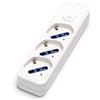 TECNO-ESHOP MULTIPRESA BIPASSO SCHUKO 3 POSTI CON INTERRUTTORE SENZA CAVO BIANCA MULTIAIGSCB-AIG8433325201067