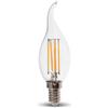 V-TAC LAMPADINA LED E14 4W FILAMENTO BIANCO FREDDO A FIAMMA VT-1997-LED214430
