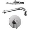 Parama Set doccia cromato - Miscelatore incasso Virna con braccio e soffione 20 cm