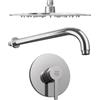 Parama Set doccia cromato - Miscelatore incasso Virna con braccio e soffione slim 20 cm