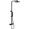 Parama Colonna doccia termostatica soffione slim 20x20 cm finitura nero opaco | Serio