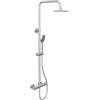 Parama Colonna doccia soffione slim 20 cm in ottone cromato | Liri