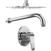 Parama Set doccia cromato - Miscelatore incasso Judy con braccio e soffione slim 20 cm