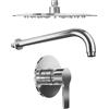 Parama Set doccia cromato - Miscelatore incasso Mia con braccio e soffione slim 20 cm