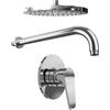 Parama Set doccia cromato - Miscelatore incasso Judy con braccio e soffione 20 cm