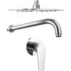 Parama Set doccia cromato - Miscelatore incasso Audrey con braccio e soffione slim 20 cm
