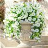 Ivydale 2 fiori artificiali da appendere, piante finte in seta, con foglie di eucalipto, resistenti ai raggi UV, realistiche, da appendere, per la decorazione della casa e del giardino (beige)