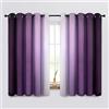 COSVIYA Tende viola ombré 160 cm di lunghezza, 2 pannelli, con occhielli, oscuranti, blocco della luce, isolanti, termiche, sfumate, tende per finestre per camera da letto/soggiorno, 167 x 160 cm