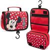 Disney Beauty Case da Viaggio - Stitch Minnie Porta Trucchi Ragazze Beauty Case da Appendere con Gancio Trousse Bambina Gadget Originale (Rosso Minnie)