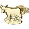 NKlaus piccolo toro 375 oro giallo 9 carati orecchino perno 9 * 8mm uomo orecchino d'oro 4846