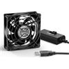 OTraki Ventola USB 80mm con 3 Velocità Regolabile, Ventole PC 8cm 5V Ventole di Raffreddata USB per Xbox/Computer/TV Box/Router/PS5/PS4/Proiettore/Ricevitore