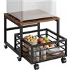 Relaxdays supporto mini-frigorifero, marrone