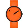 Picto Orologio unisex analogico al quarzo 32020958, Colore: arancione., misura unica, Cinghia